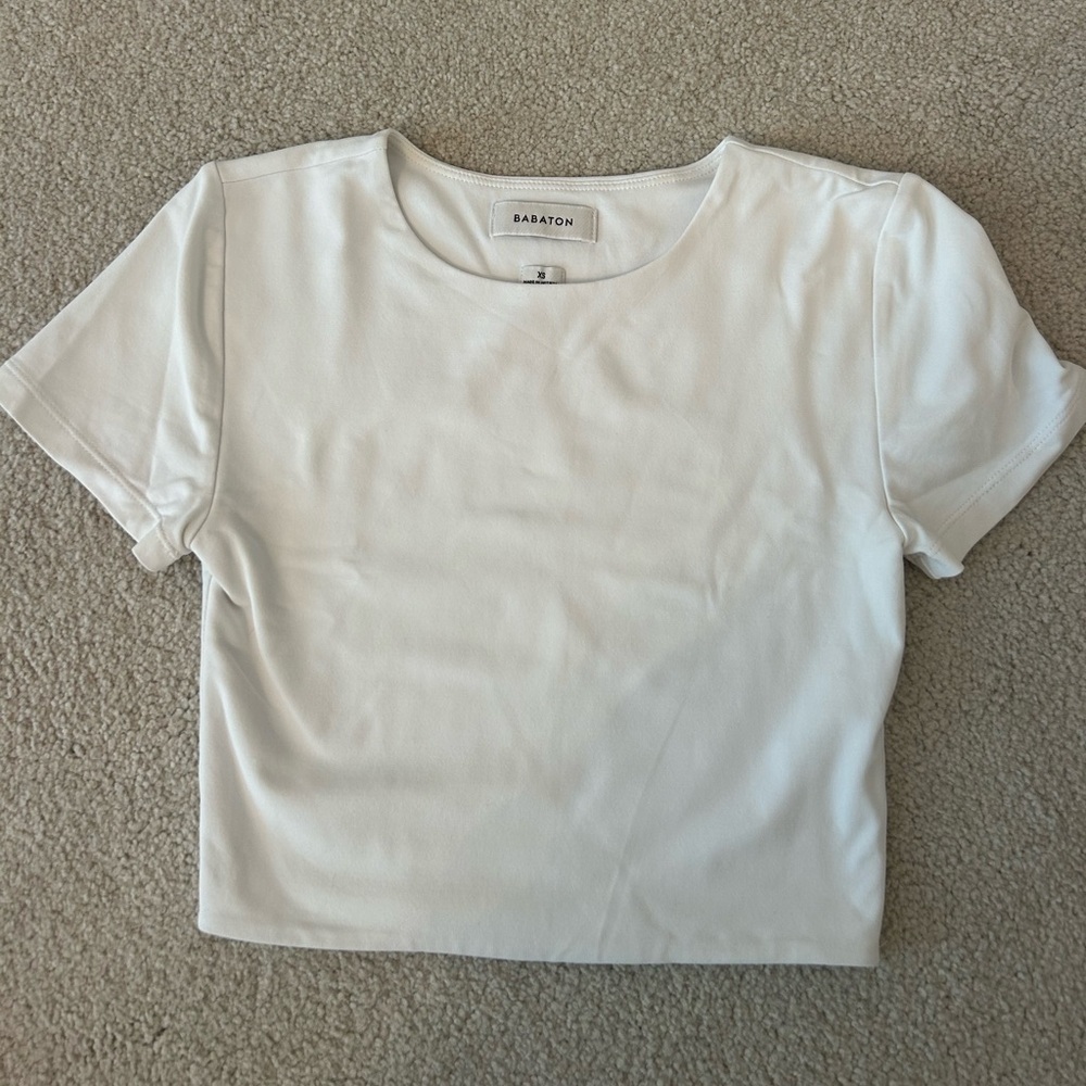 Aritzia cropped short sleeve shirt